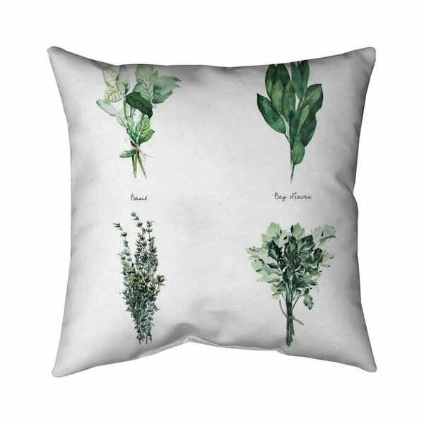 Fondo 26 x 26 in. Fine Herbs-Double Sided Print Indoor Pillow FO3327724